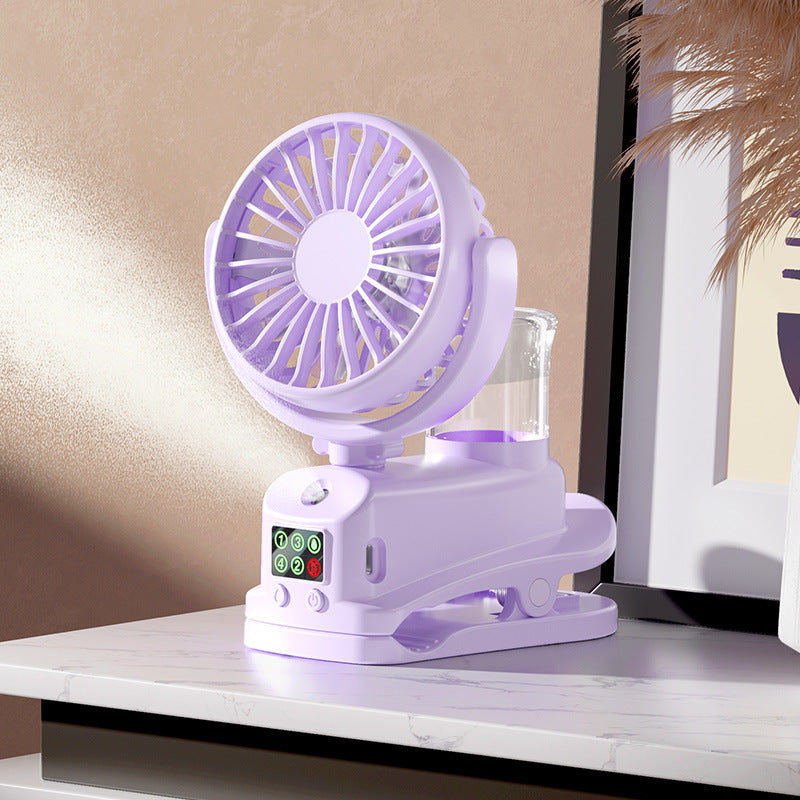 Spray Hydration Handheld Multi-function Clip Fan